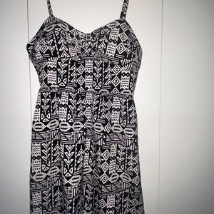Forever21 Aztec Print Black & White Dress